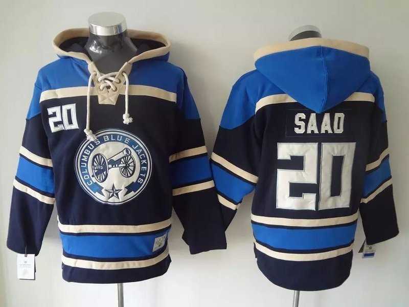 Blue Jackets #20 Saad Dark Blue Stitched Hoodie,We sell and wholesale Blue Jackets #20 Saad Dark Blue Stitched Hoodie on line form chian!