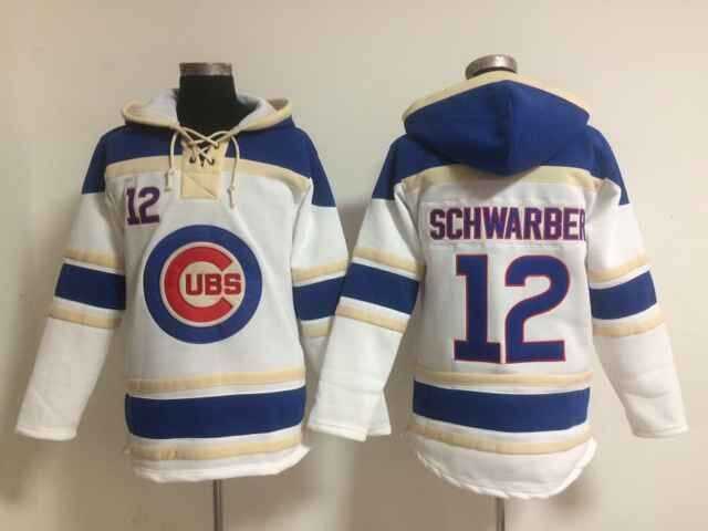 Chicago Cubs #12 Schwarber White Stitched Hoodie,We sell and wholesale Chicago Cubs #12 Schwarber White Stitched Hoodie on line form chian!