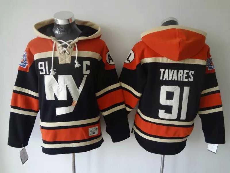 New York Islanders #91 John Tavares Black-Orange Stitched Hoodie,We sell and wholesale New York Islanders #91 John Tavares Black-Orange Stitched Hoodie on line form chian!