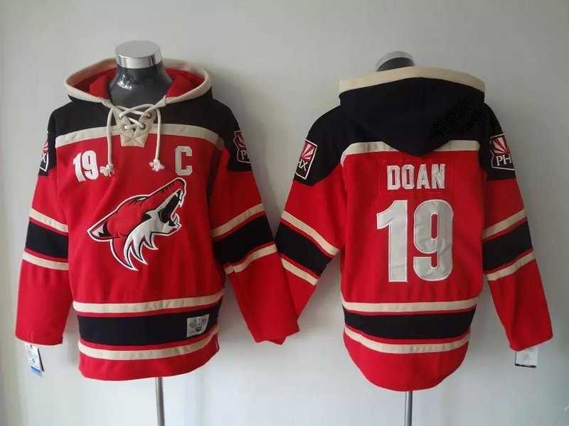 Phoenix Coyotes #19 Doan Red Stitched Hoodie,We sell and wholesale Phoenix Coyotes #19 Doan Red Stitched Hoodie on line form chian!