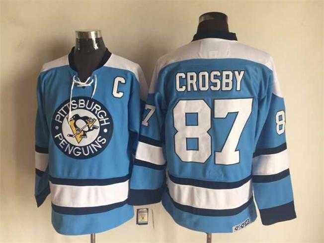 Pittsburgh Penguins #87 Sidney Crosby Blue CCM Throwback Jerseys,We sell and wholesale Pittsburgh Penguins #87 Sidney Crosby Blue CCM Throwback Jerseys on line form chian!