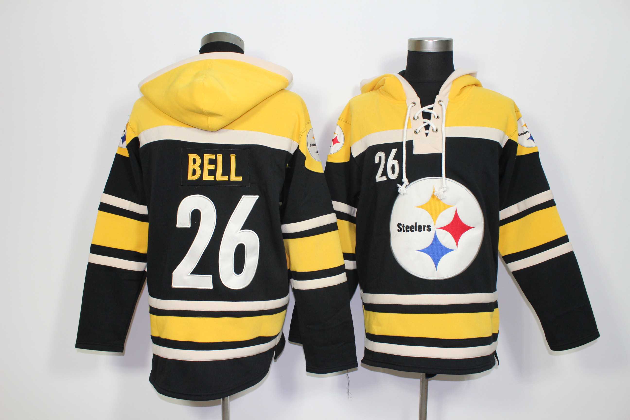 Pittsburgh Steelers #26 LeVeon Bell Black Stitched Hoodie,We sell and wholesale Pittsburgh Steelers #26 LeVeon Bell Black Stitched Hoodie on line form chian!