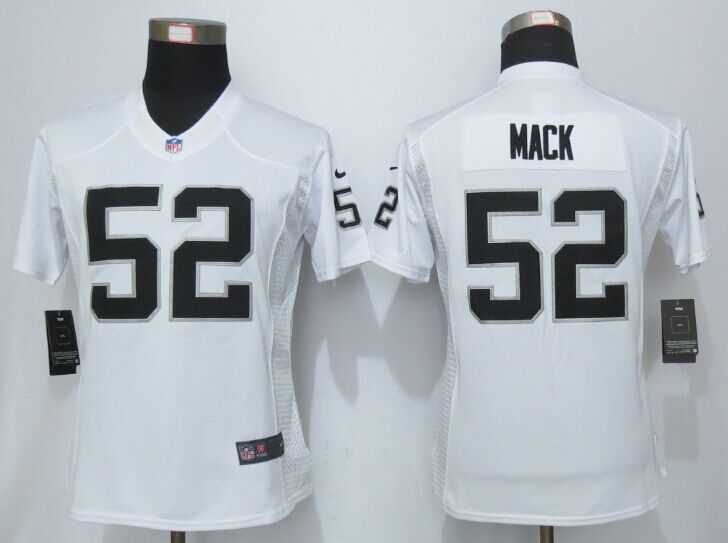 Womens Limited Nike Oakland Raiders #52 Mack White Jerseys,We sell and wholesale Womens Limited Nike Oakland Raiders #52 Mack White Jerseys on line form chian!