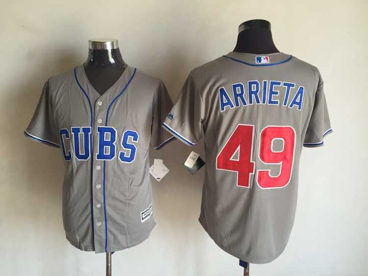 Majestic Chicago Cubs #49 Jake Arrieta Gray MLB Stitched Jerseys,We sell and wholesale Majestic Chicago Cubs #49 Jake Arrieta Gray MLB Stitched Jerseys on line form chian!