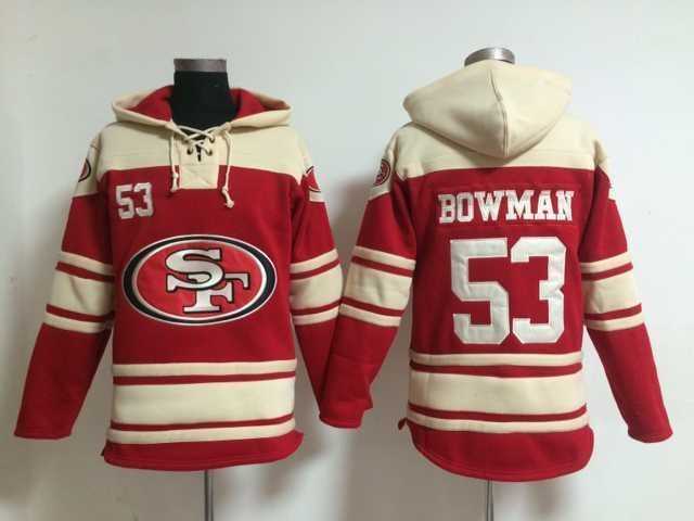 San Francisco 49ers #53 Navorro Bowman Red Stitched Hoodie,We sell and wholesale San Francisco 49ers #53 Navorro Bowman Red Stitched Hoodie on line form chian!