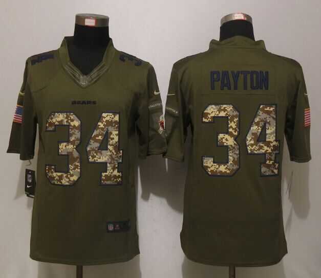 Nike Limited Chicago Bears #34 Payton Green Salute To Service Jerseys,We sell and wholesale Nike Limited Chicago Bears #34 Payton Green Salute To Service Jerseys on line form chian!