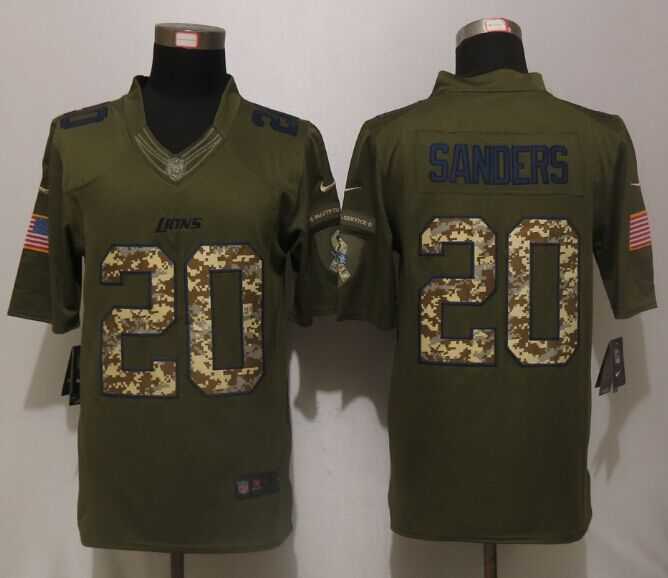 Nike Limited Detroit Lions #20 B.Sanders Green Salute To Service Jerseys,We sell and wholesale Nike Limited Detroit Lions #20 B.Sanders Green Salute To Service Jerseys on line form chian!