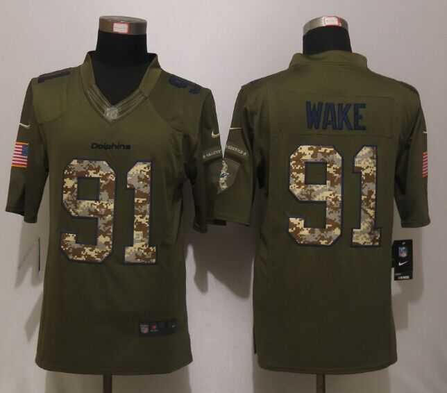 Nike Limited Miami Dolphins #91 Wake Green Salute To Service Jerseys,We sell and wholesale Nike Limited Miami Dolphins #91 Wake Green Salute To Service Jerseys on line form chian!