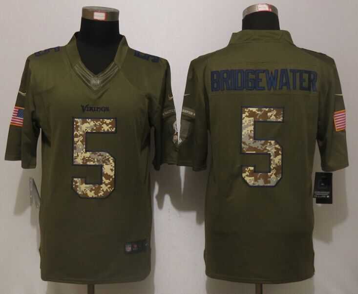 Nike Limited Minnesota Vikings #5 Bridgewater Salute To Service Green Jerseys,We sell and wholesale Nike Limited Minnesota Vikings #5 Bridgewater Salute To Service Green Jerseys on line form chian!