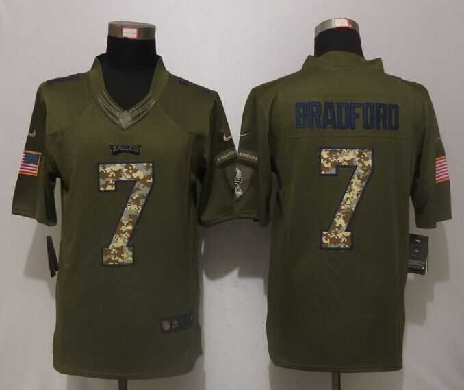 Nike Limited Philadelphia Eagles #7 Bradford Green Salute To Service Jerseys,We sell and wholesale Nike Limited Philadelphia Eagles #7 Bradford Green Salute To Service Jerseys on line form chian!