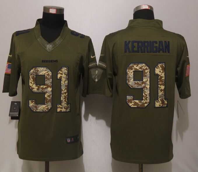 Nike Limited Washington Redskins #91 Kerrigan Green Salute To Service Jerseys,We sell and wholesale Nike Limited Washington Redskins #91 Kerrigan Green Salute To Service Jerseys on line form chian!
