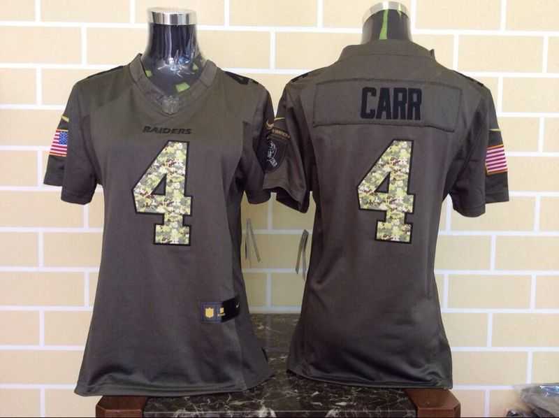 Womens Limited Nike Okaland Raiders #4 Carr Green Salute To Service Jerseys,We sell and wholesale Womens Limited Nike Okaland Raiders #4 Carr Green Salute To Service Jerseys on line form chian!