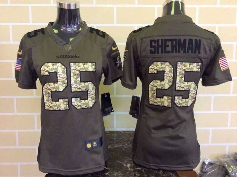 Womens Limited Nike Seattle Seahawks #25 Sherman Green Salute To Service Jerseys,We sell and wholesale Womens Limited Nike Seattle Seahawks #25 Sherman Green Salute To Service Jerseys on line form chian!