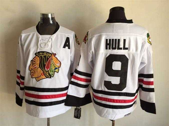 Chicago Blackhawks #9 Bobby Hull White Throwback CCM New Jerseys,We sell and wholesale Chicago Blackhawks #9 Bobby Hull White Throwback CCM New Jerseys on line form chian!