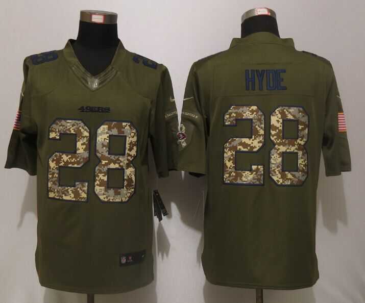 Nike Limited San Francisco 49ers #28 Hyde Green Salute To Service Jerseys,We sell and wholesale Nike Limited San Francisco 49ers #28 Hyde Green Salute To Service Jerseys on line form chian!