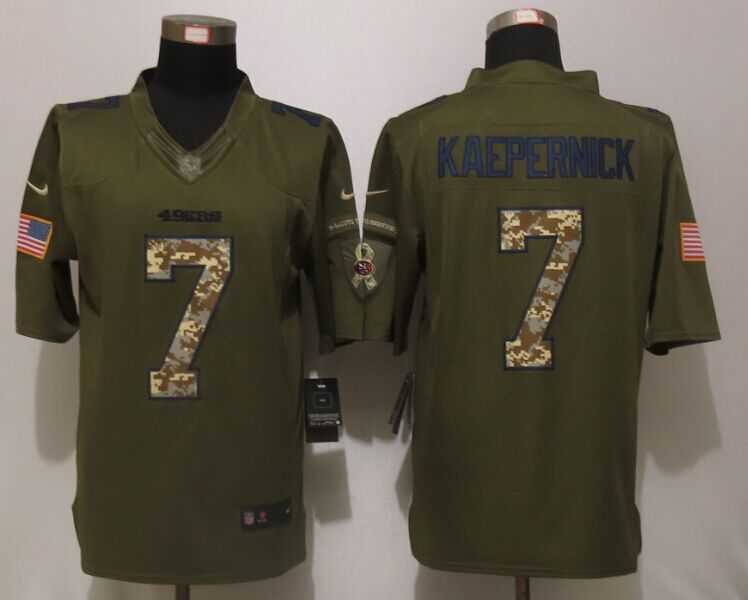 Nike Limited San Francisco 49ers #7 Kaepernick Green Salute To Service Jerseys,We sell and wholesale Nike Limited San Francisco 49ers #7 Kaepernick Green Salute To Service Jerseys on line form chian!