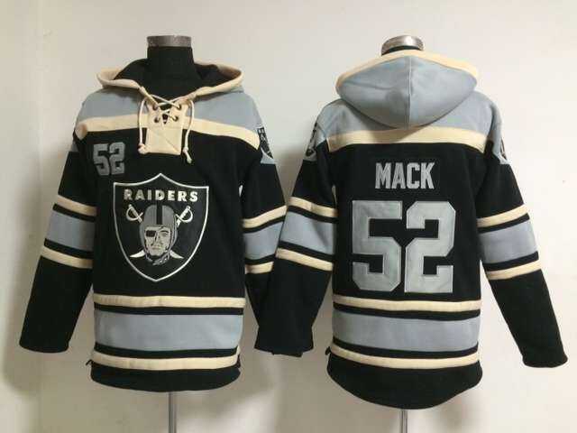 Oakland Raiders #52 Khalil Mack Black Stitched Hoodie,We sell and wholesale Oakland Raiders #52 Khalil Mack Black Stitched Hoodie on line form chian!