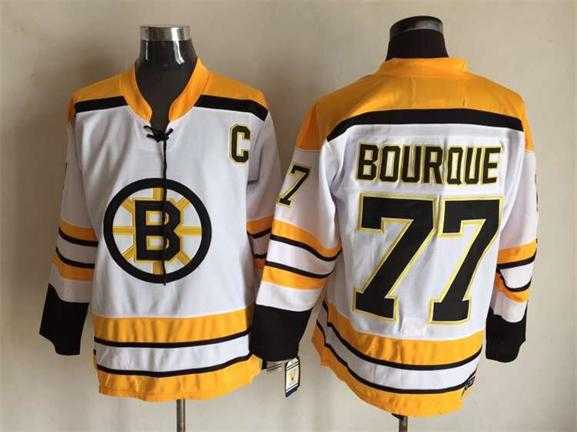 Boston Bruins #77 Ray Bourque White-Yellow CCM Throwback Jerseys,We sell and wholesale Boston Bruins #77 Ray Bourque White-Yellow CCM Throwback Jerseys on line form chian!