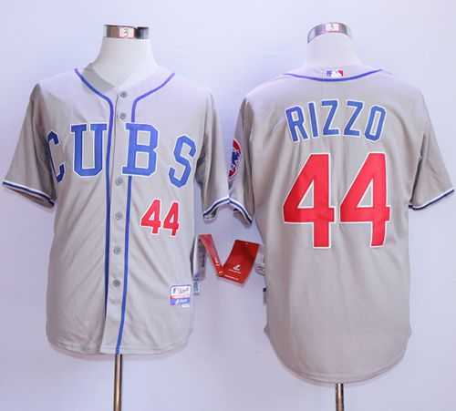 Chicago Cubs #44 Anthony Rizzo Gray Alternate Road Cool Base Stitched MLB Jerseys,We sell and wholesale Chicago Cubs #44 Anthony Rizzo Gray Alternate Road Cool Base Stitched MLB Jerseys on line form chian!