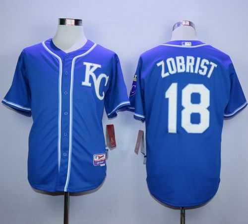 Kansas City Royals #18 Ben Zobrist Blue Cool Base Stitched MLB Jerseys,We sell and wholesale Kansas City Royals #18 Ben Zobrist Blue Cool Base Stitched MLB Jerseys on line form chian!