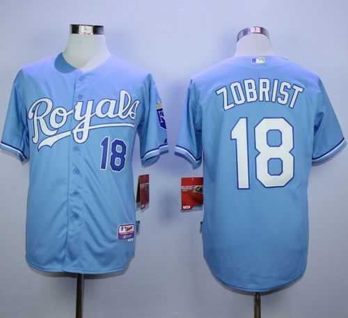 Kansas City Royals #18 Ben Zobrist Light Blue Cool Base Stitched MLB Jerseys,We sell and wholesale Kansas City Royals #18 Ben Zobrist Light Blue Cool Base Stitched MLB Jerseys on line form chian!