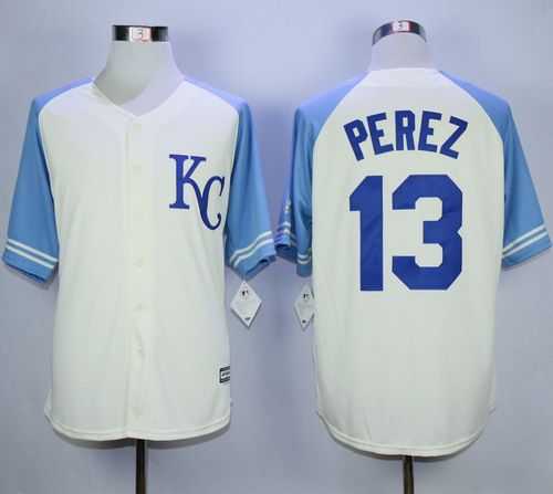Majestic Kansas City Royals #13 Salvador Perez Cream Exclusive Vintage Stitched MLB Jerseys,We sell and wholesale Majestic Kansas City Royals #13 Salvador Perez Cream Exclusive Vintage Stitched MLB Jerseys on line form chian!