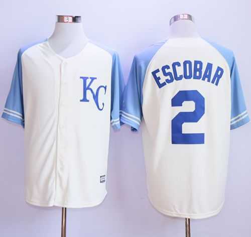 Majestic Kansas City Royals #2 Alcides Escobar Cream Exclusive Vintage Stitched MLB Jerseys,We sell and wholesale Majestic Kansas City Royals #2 Alcides Escobar Cream Exclusive Vintage Stitched MLB Jerseys on line form chian!