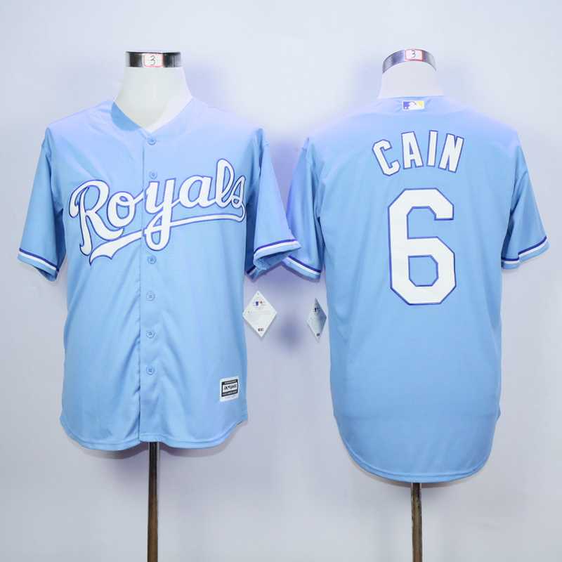 Majestic Kansas City Royals #6 Cain Light Blue MLB Stitched Jerseys,We sell and wholesale Majestic Kansas City Royals #6 Cain Light Blue MLB Stitched Jerseys on line form chian!