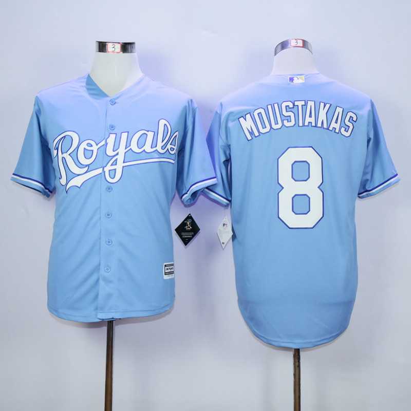 Majestic Kansas City Royals #8 Mike Moustakas Light Blue MLB Stitched Jerseys,We sell and wholesale Majestic Kansas City Royals #8 Mike Moustakas Light Blue MLB Stitched Jerseys on line form chian!
