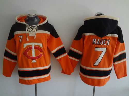 Minnesota Twins #7 Joe Mauer Orange Sawyer Hooded Sweatshirt MLB Hoodie,We sell and wholesale Minnesota Twins #7 Joe Mauer Orange Sawyer Hooded Sweatshirt MLB Hoodie on line form chian!
