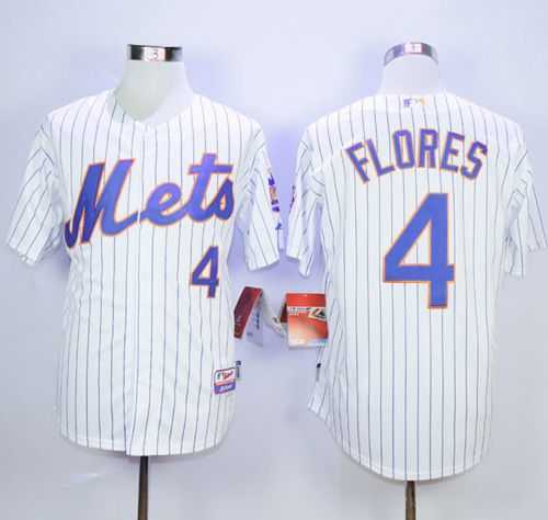 New York Mets #4 Wilmer Flores White(Blue Strip) Home Cool Base Stitched MLB Jerseys,We sell and wholesale New York Mets #4 Wilmer Flores White(Blue Strip) Home Cool Base Stitched MLB Jerseys on line form chian!