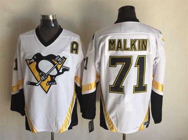 Pittsburgh Penguins #71 Evgeni Malkin White CCM Throwback Jerseys,We sell and wholesale Pittsburgh Penguins #71 Evgeni Malkin White CCM Throwback Jerseys on line form chian!
