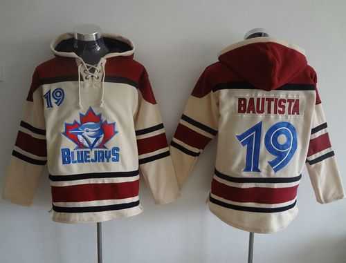 Toronto Blue Jays #19 Jose Bautista Cream Sawyer Hooded Sweatshirt MLB Hoodie,We sell and wholesale Toronto Blue Jays #19 Jose Bautista Cream Sawyer Hooded Sweatshirt MLB Hoodie on line form chian!