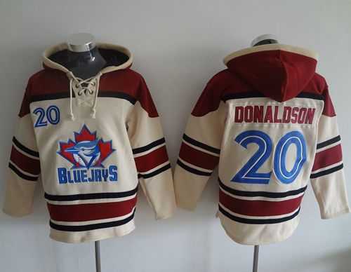 Toronto Blue Jays #20 Josh Donaldson Cream Sawyer Hooded Sweatshirt MLB Hoodie,We sell and wholesale Toronto Blue Jays #20 Josh Donaldson Cream Sawyer Hooded Sweatshirt MLB Hoodie on line form chian!