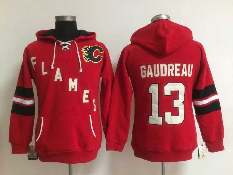Womens Calgary Flames #13 Johnny Gaudreau Red Stitched Hoodie,We sell and wholesale Womens Calgary Flames #13 Johnny Gaudreau Red Stitched Hoodie on line form chian!