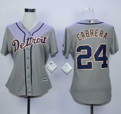 Womens Detroit Tigers #24 Miguel Cabrera Gray Road Stitched MLB Jerseys,We sell and wholesale Womens Detroit Tigers #24 Miguel Cabrera Gray Road Stitched MLB Jerseys on line form chian!