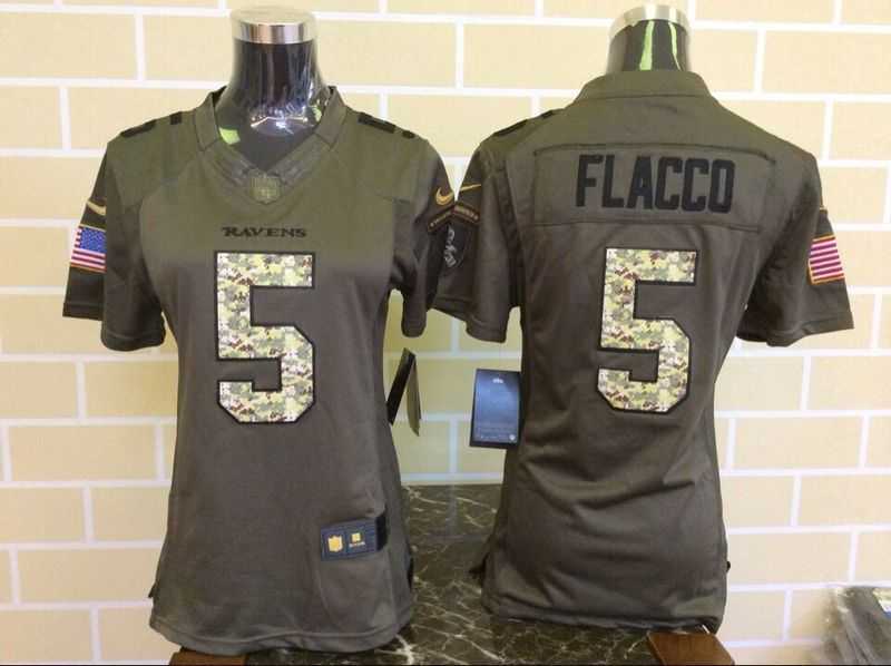 Womens Limited Nike Baltimore Ravens #5 Flacco Salute To Service Green Jerseys,We sell and wholesale Womens Limited Nike Baltimore Ravens #5 Flacco Salute To Service Green Jerseys on line form chian!