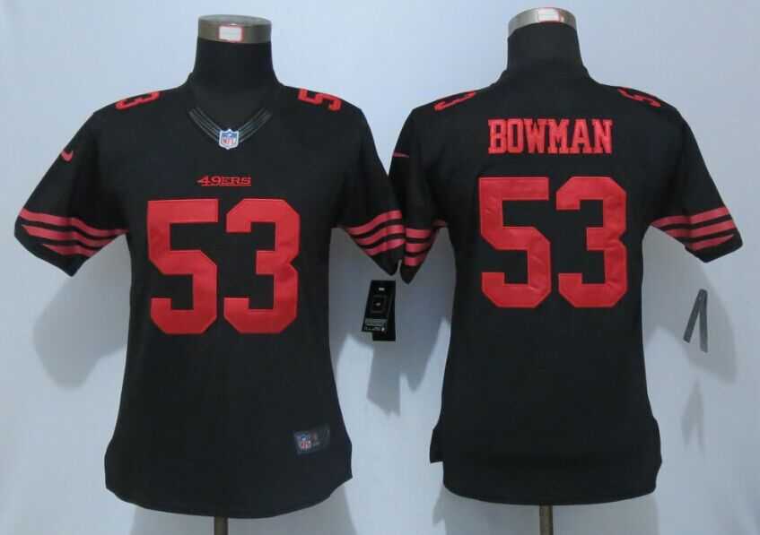 Womens Limited Nike San Francisco 49ers #53 Bowman Black Jerseys,We sell and wholesale Womens Limited Nike San Francisco 49ers #53 Bowman Black Jerseys on line form chian!