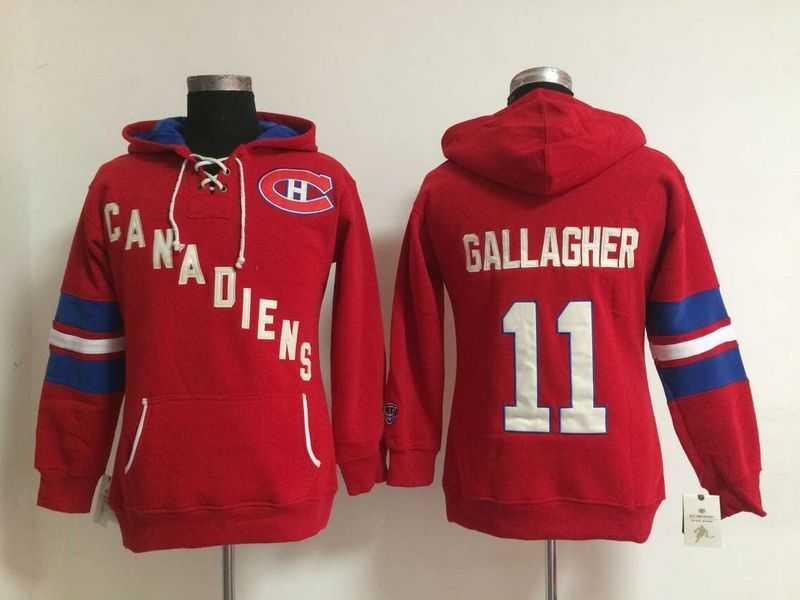 Womens Montreal Canadiens #11 Brendan Gallagher Red Stitched Hoodie,We sell and wholesale Womens Montreal Canadiens #11 Brendan Gallagher Red Stitched Hoodie on line form chian!