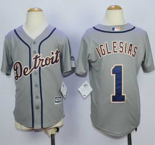 Youth Detroit Tigers #1 Jose Iglesias Gray Cool Base Stitched MLB Jerseys,We sell and wholesale Youth Detroit Tigers #1 Jose Iglesias Gray Cool Base Stitched MLB Jerseys on line form chian!