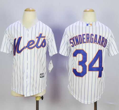 Youth New York Mets #34 Noah Syndergaard White(Blue Strip) Home Cool Base Stitched MLB Jerseys,We sell and wholesale Youth New York Mets #34 Noah Syndergaard White(Blue Strip) Home Cool Base Stitched MLB Jerseys on line form chian!