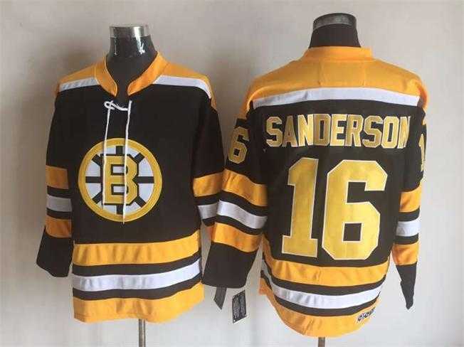 Boston Bruins #16 Derek Sanderson Black Yellow CCM Throwback Stitched Jerseys,We sell and wholesale Boston Bruins #16 Derek Sanderson Black Yellow CCM Throwback Stitched Jerseys on line form chian!