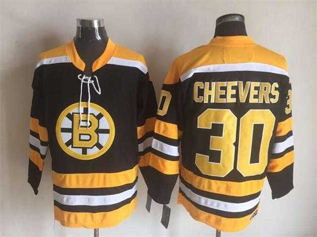 Boston Bruins #30 Gerry Cheevers Black Yellow CCM Throwback Stitched Jerseys,We sell and wholesale Boston Bruins #30 Gerry Cheevers Black Yellow CCM Throwback Stitched Jerseys on line form chian!