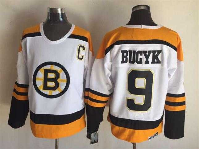 Boston Bruins #9 Johnny Bucyk Yellow White CCM Throwback Stitched Jerseys,We sell and wholesale Boston Bruins #9 Johnny Bucyk Yellow White CCM Throwback Stitched Jerseys on line form chian!