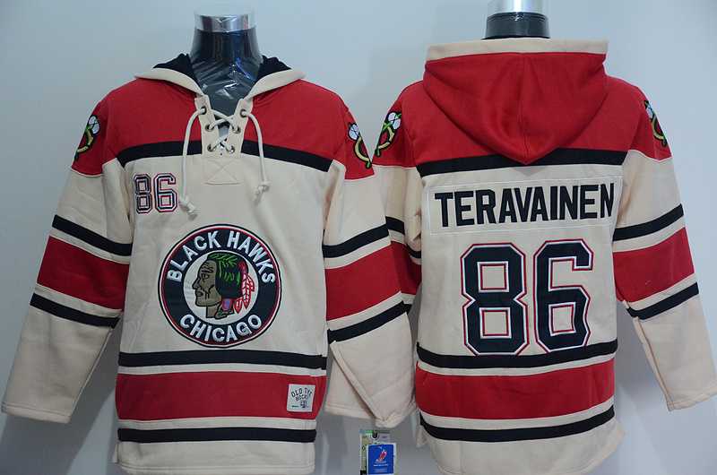 Chicago Blackhawks #86 Teuvo Teravainen Cream Stitched Hoodie,We sell and wholesale Chicago Blackhawks #86 Teuvo Teravainen Cream Stitched Hoodie on line form chian!