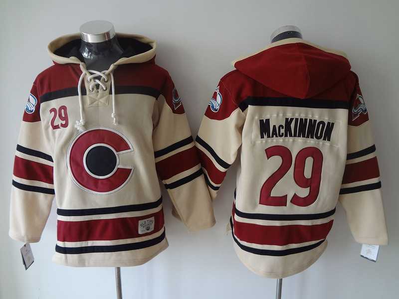 Colorado Avalanche #29 Nathan Mackinnon 2016 Cream Stitched Hoodie,We sell and wholesale Colorado Avalanche #29 Nathan Mackinnon 2016 Cream Stitched Hoodie on line form chian!