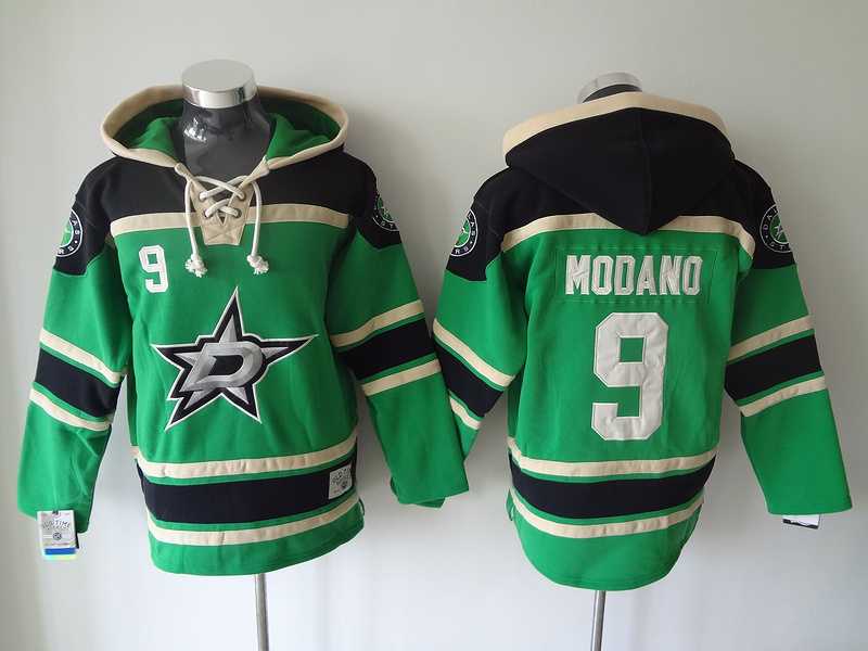 Dallas Stars #9 Mike Modano Green-Black Stitched Hoodie,We sell and wholesale Dallas Stars #9 Mike Modano Green-Black Stitched Hoodie on line form chian!