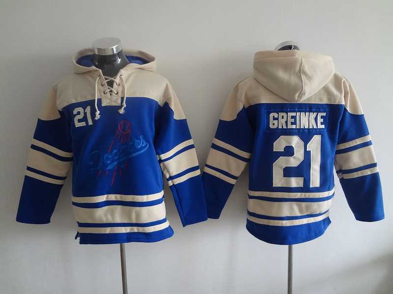 Los Angeles Dodgers #21 Zack Greinke Blue Stitched Hoodie,We sell and wholesale Los Angeles Dodgers #21 Zack Greinke Blue Stitched Hoodie on line form chian!