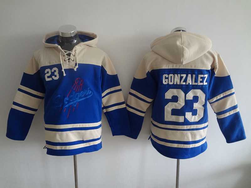 Los Angeles Dodgers #23 Adrian Gonzalez Blue Stitched Hoodie,We sell and wholesale Los Angeles Dodgers #23 Adrian Gonzalez Blue Stitched Hoodie on line form chian!