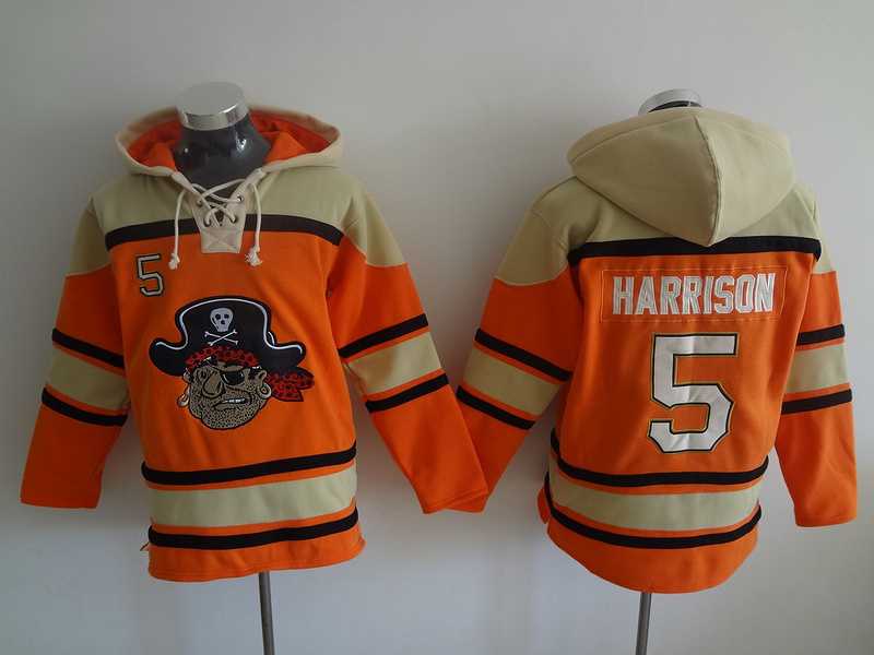 Pittsburgh Pirates #5 Josh Harrison Orange Stitched Hoodie,We sell and wholesale Pittsburgh Pirates #5 Josh Harrison Orange Stitched Hoodie on line form chian!